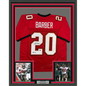 Framed Autographed/Signed Ronde Barber HOF 23 35x39 Tampa Bay Red Football Jersey Beckett BAS COA