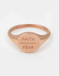 Rose Gold Faith Over Fear Ring