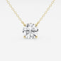 2.00 CTW Lab Grown Round F/G VS1 Diamond Floating Solitaire Pendant in 14K White or Yellow Gold – AGI Certified