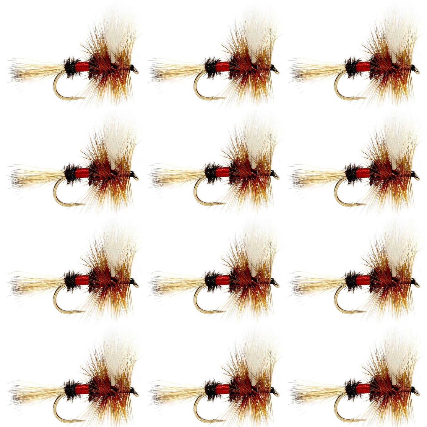 Royal Wulff Classic Trout Dry Fishing Fly -12 Flies Size 18