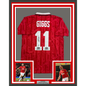 Framed Autographed/Signed Ryan Giggs 35x39 Manchester United Red Soccer Jersey Beckett BAS COA