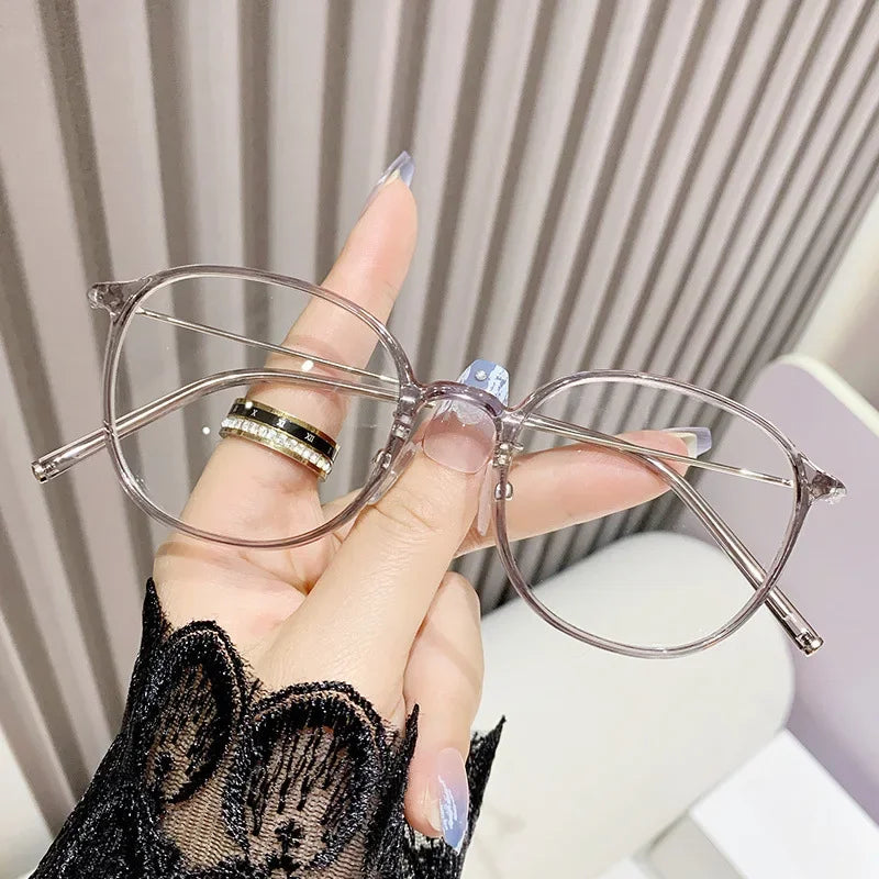 Reading glasseAnti Blue Light Round Frame Presbyopia Glasses Retro Circular Reading Glasses Ultra Light Unisex Far Sight Glasses