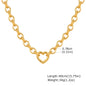 Charms Heart Pendant Necklace for Women, Golden Stainless Steel OT Toggle Necklace, Layered Necklace Stylish Valentine's Gift