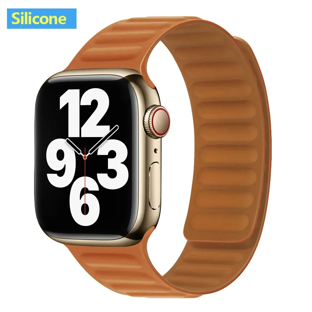 Apple Watch Magnetic Link Band, Leather or Silicone