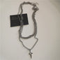 Punk Rock Black Heart Cross Pendant Chain Necklace For Men Women Cool Hip Hop Street Vintage 90s Y2K Grunge Goth Accessories