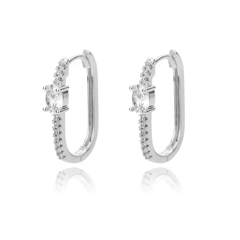 Circle Earrings For Women Vintage Punk Round Baroque Pearl Earrings Stainless Steel Circle Ear Clip Women Jewelry Gift Mujer
