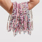5pcs Fashion Colorful Acrylic Crystal Rhinestone Elastic Bracelet for