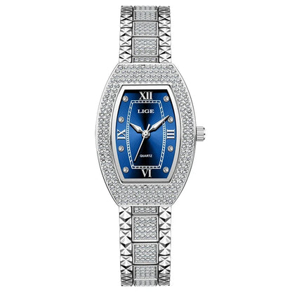 Women's Crystal Tonneau Quartz Bracelet Watch