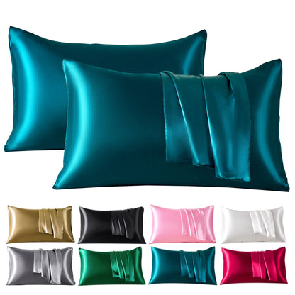 2pcs Satin Pillowcase for Skin and Hair, Satin Pillow Cases Set of 2