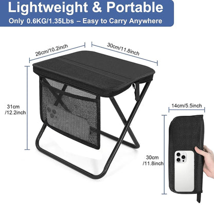 Camping Folding Stool with Storage Sack Portable Pocket Lightweight