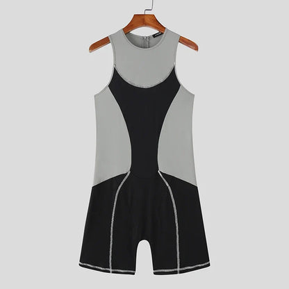 INCERUN Men Cycling Bodysuit Patchwork