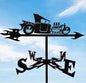 Metal Weathervane,Witch Iron Weather Vane,Sea Rover Wind Direction Indicator,Garden Decoration,Outdoor Roof Decoration,Gardening