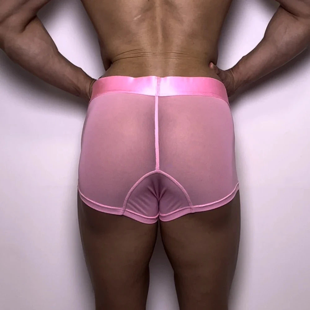 Breathable Men Underwear Elastic Men Sof Boxers Man Sexy Panties Underwear Man Men Underpants Thin Transparent Mesh Ice Silk