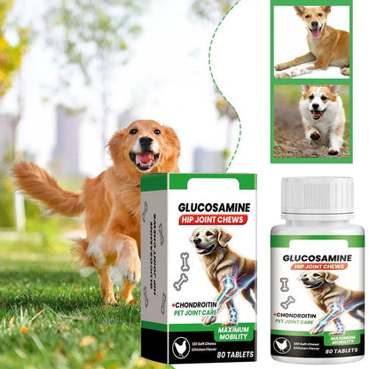 Dog Joint Care Tablets Pet Joint Support Supplement Boost Energy Relieve Pain Protect Cartilage For Senior Dogs Pet Supplies