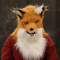 Movable Mouth Fox Mask Halloween Costume Cosplay Party Mouth Mover Wolf Masks Animal Panda Husky Orangutan Artificial Fur Mask