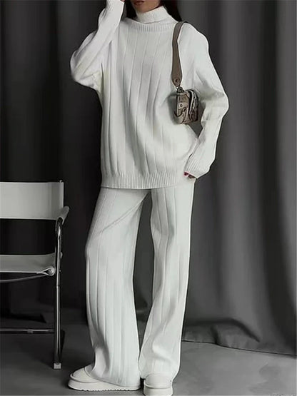 Autumn Winter Knitted Women's Tracksuit Set