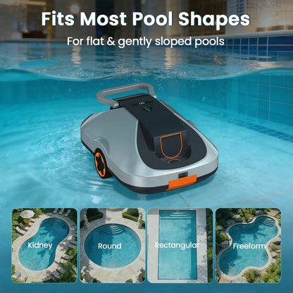 C1 Robotic Pool Cleaner, 200-Min Runtime,  Self-Parking Cordless Pool Vacuum for Above Ground & Inground Pools up to 2500 Sq.ft