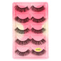 SHIDISHANGPIN 3/5/16 Pairs Natural Long False Eyelashes Dramatic Fluffy 3D Mink Lashes Wispy Wholesale Eye Lashes Thick Cils