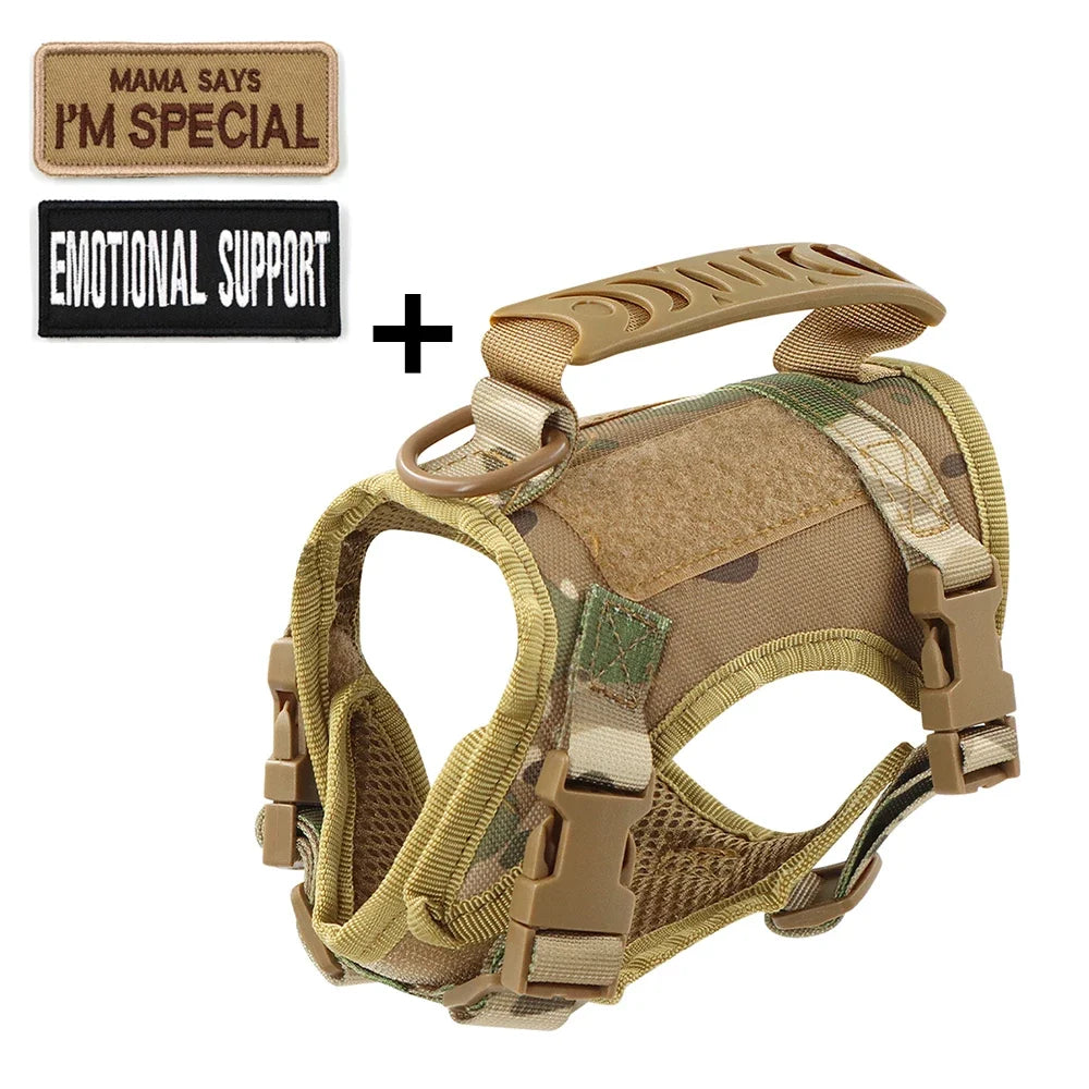 Tactical Cat Harness with 2 Patches Stickers Vest Harnesses