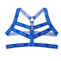 Sexy Lingerie Men's Harness Chest Bodysuit Hollow Out One-piece Jockstrap Leotard Contrast Color Bulge Pouch Bodysuit Underwear