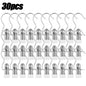 Premium Stainless Steel Clothes Pegs with Hooks - Space-Saving Laundry Hangers for Pants, Towels & Closet Organization