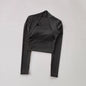 Women's Long Sleeve Yoga Crop Top with Bra