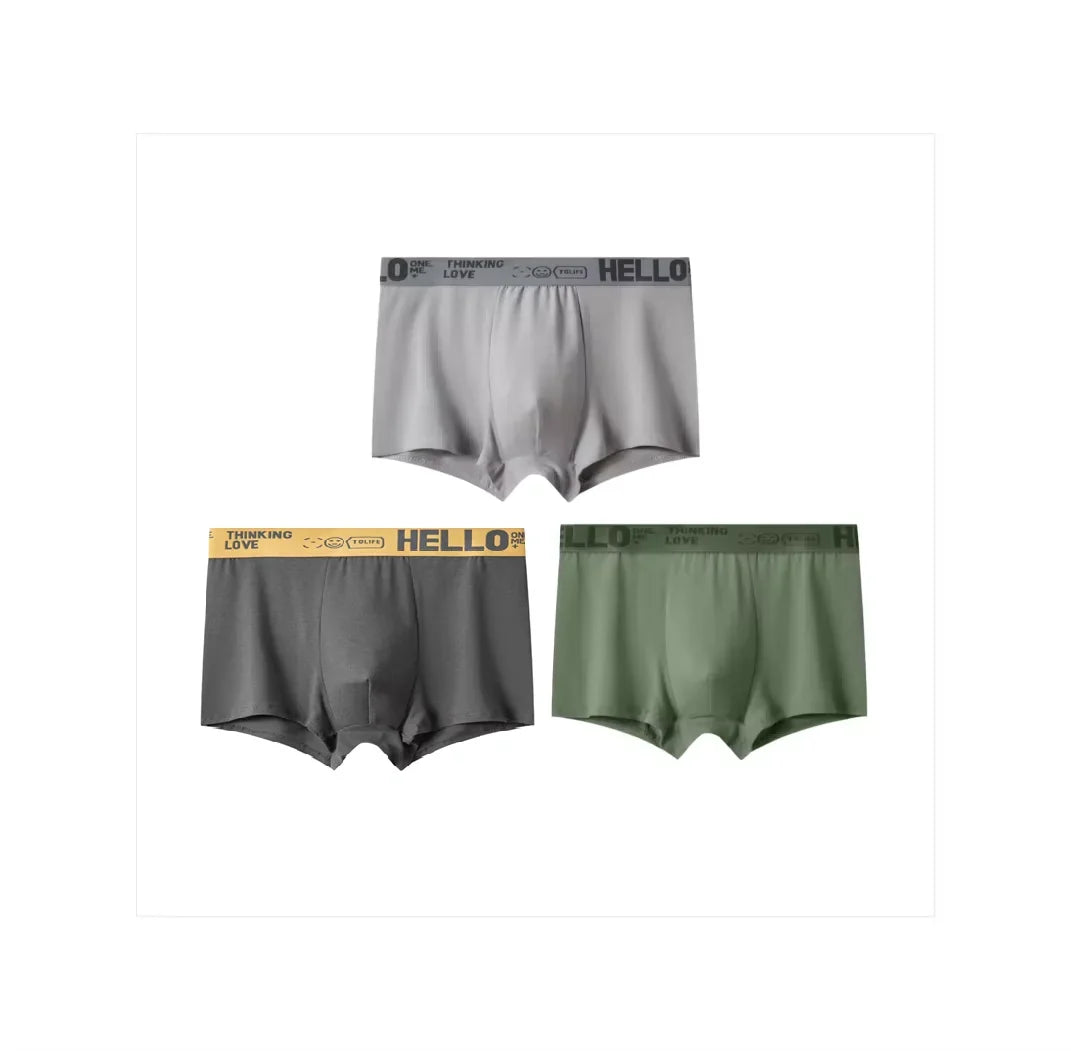 Hello Men's Breathable Antibacterial Boxer Shorts