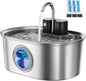 3L Stainless Steel Wireless Recharging Sensor Cat Water Fountain Auto Drinking Fountain For Cats Dog Drinker Pet Dispenser Bowl