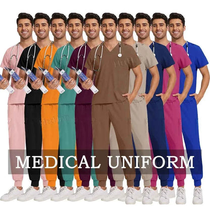 Unisex Nurse Scrubs Suit - Top & Pants