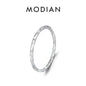 MODIAN 925 Sterling Silver Simple Fashion Stackable Ring Classic Wave Geometric Exquisite Finger Rings For Women Party Jewelry