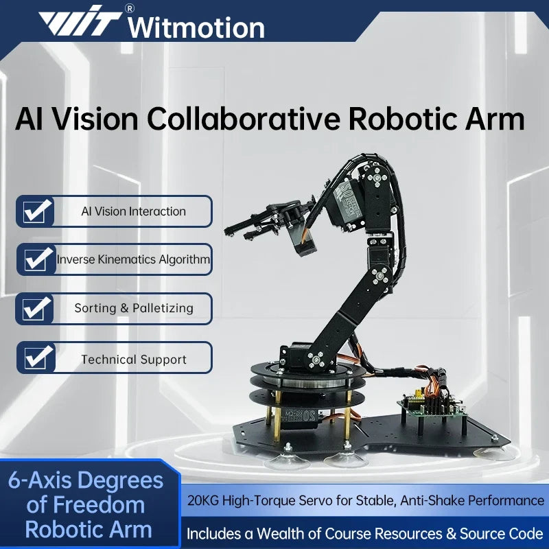 6 DOF Robotic Arm with Gripper Claw, PS2 Control, Metal Alloy, 20kg