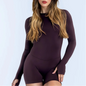 Women's Backless Long Sleeve Workout Jumpsuit