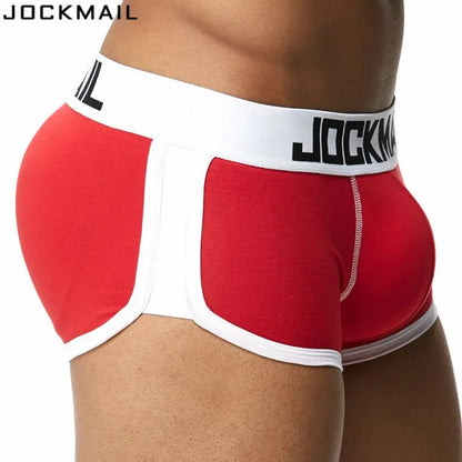 Men Trunks Built-in Fake Butt Hip Lifter Enhancer Shorts Boxer Padded Underwear Underpants Breathable with Removable Pads