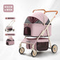 3-in-1 Pet Stroller for Cats & Dogs Detachable Carrier  Storage Basket One-Hand Fold & 4-Wheel Brakes  cat carrier dog carrier