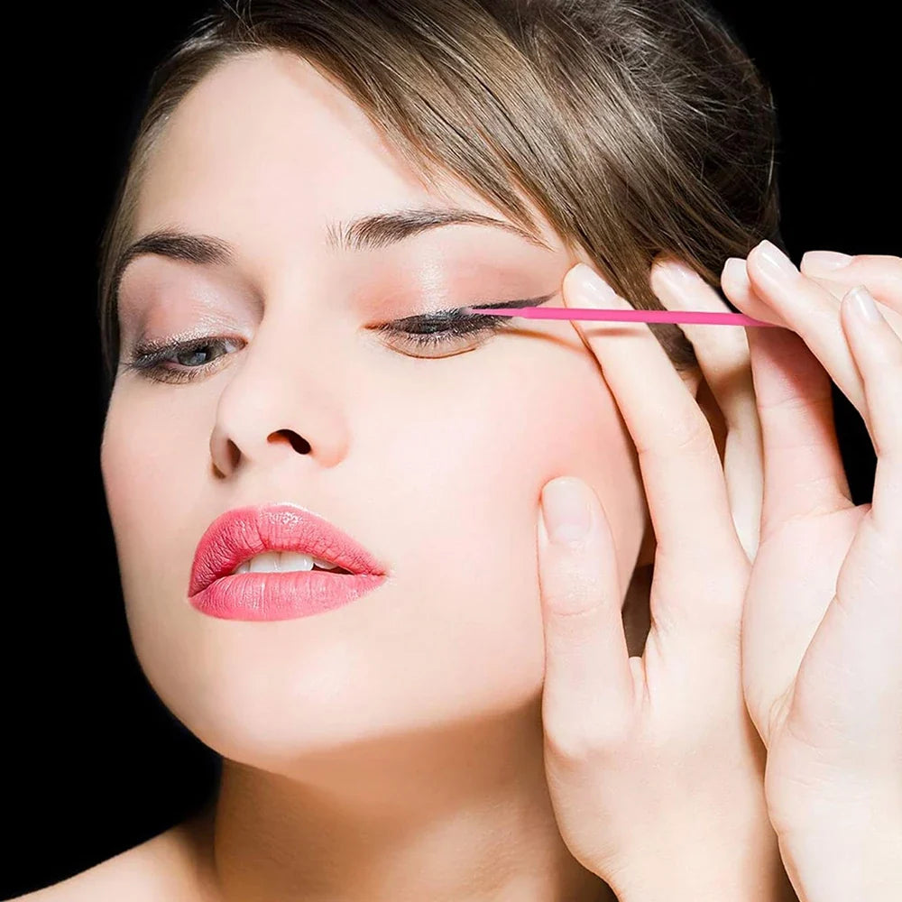 100PCS Micro Swab Applicator Eyelash Cleaning Brush Lash Extension Micro Brushes Cotton Swab Individual Eyelashes Removing Tool