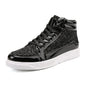 men's Gold Sequins Platform boots Autumn Fashion Casual Sports Shoes Thick Bottom Vulcanized Shoes man Flats Heels Shoes
