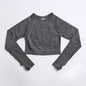 Women’s Long Sleeve Crop Gym Yoga Top