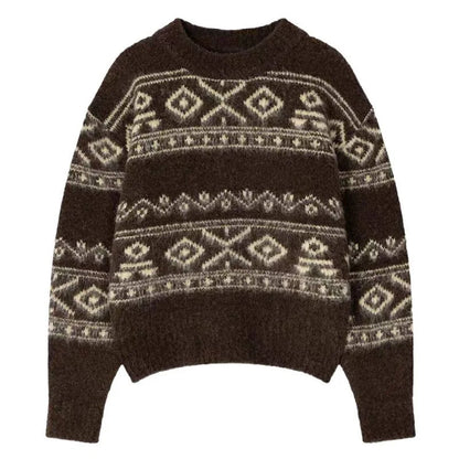 Women's Geometric Pattern Knit Sweater
