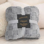 Waffle Blanket, Winter Knitted Blanket, Jacquard Braid Blanket, Warm Gift Blanket ,for Bed Sheet or Sofa Cover Four-season