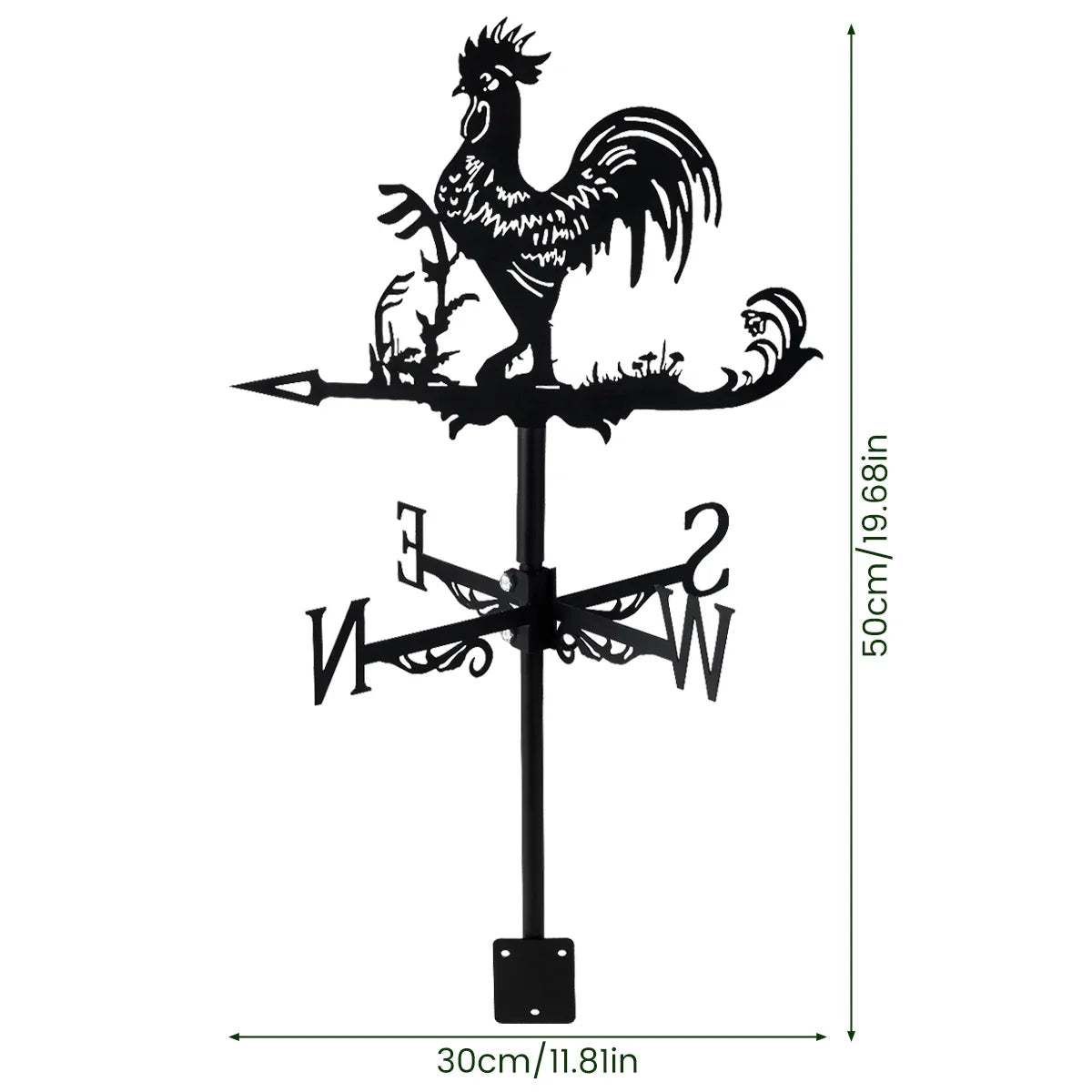 Metal Weather Vane Rustproof Cartoon Animals Sea Rover Wind Direction Indicator for Outdoor Patio Roof Gardens Decoration New