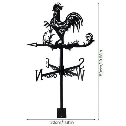 Metal Weather Vane Rustproof Cartoon Animals Sea Rover Wind Direction Indicator for Outdoor Patio Roof Gardens Decoration New