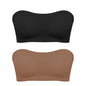 Women's Sexy Strapless Push Up Bra Removable Padded Seamless Ice Silk Top Women Invisible Beauty Back Anti-slip Off-shoulder Bra