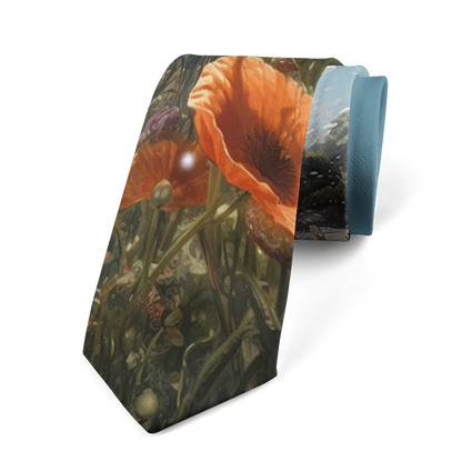 Classic oil painting high-quality printing, novel tie personalized wedding party shirt accessories Harajuku fashion unisex tie
