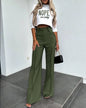 Casual Long Sleeve Shirt Pants Set Office Lady Spring Autumn Fashion