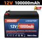 VIEDAKES Brand New 3S7P 12V 100Ah LiFePO4 18650 Battery Pack Power Bank Lightweight Design for Hiking Backpacking Trips