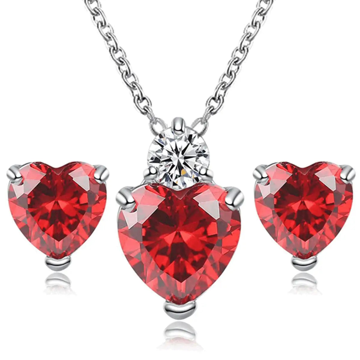 Fashion Silver Color Necklace Earrings Cubic Zirconia Jewelry Sets Elegant Crystal Zircon Jewelry Women Wedding Jewelry Set