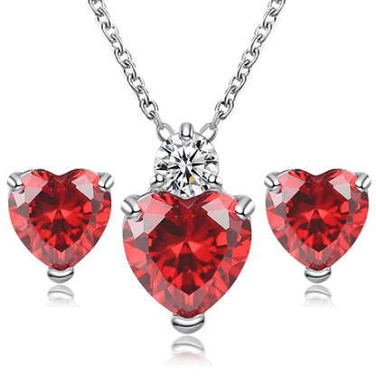 Fashion Silver Color Necklace Earrings Cubic Zirconia Jewelry Sets Elegant Crystal Zircon Jewelry Women Wedding Jewelry Set