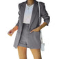 Elegant Two Piece Blazer Suit Sets Women OL Office Sets Slim Cardigan