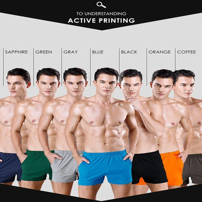 Mens Summer Loose Shorts Fashion Comfortable Cotton Boxers Shorts Men Breathable Home Short Sweatpants Casual Shorts