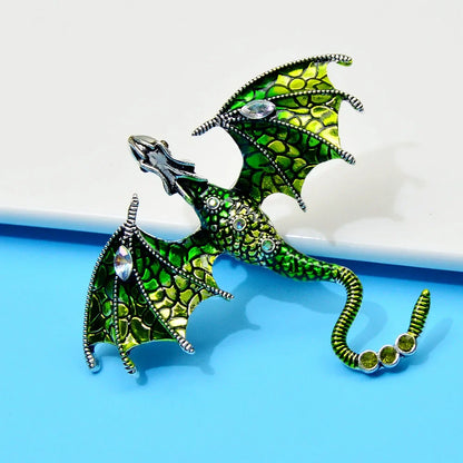 CINDY XIANG Enamel Fly Dragon Brooch Beautiful Legand Animal Pin 3 Colors Available Winter Jewelry High Quality New 2022